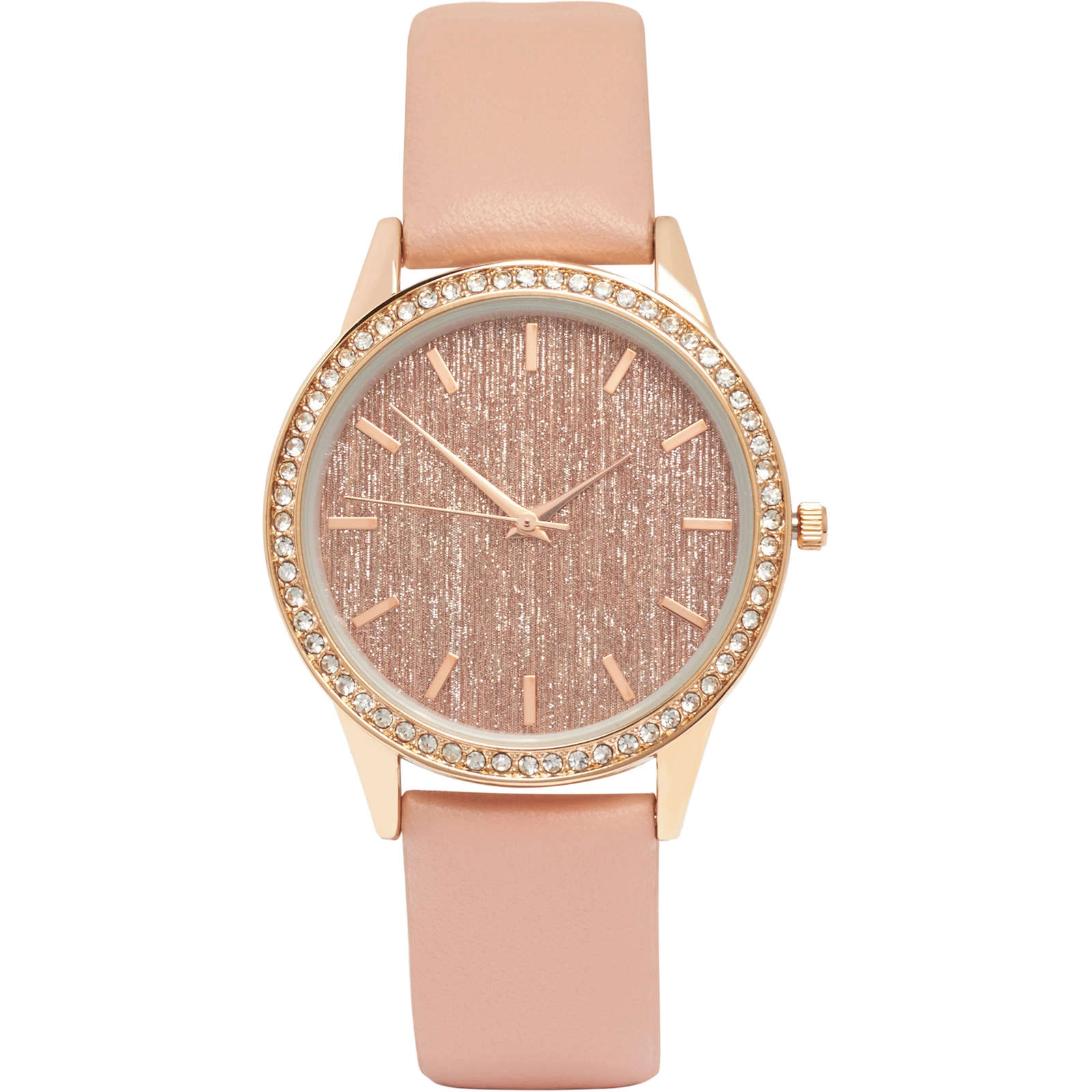 47 Fashion Watch for Ladies - Pink Blush Band with Sparkle Dial - Image 2