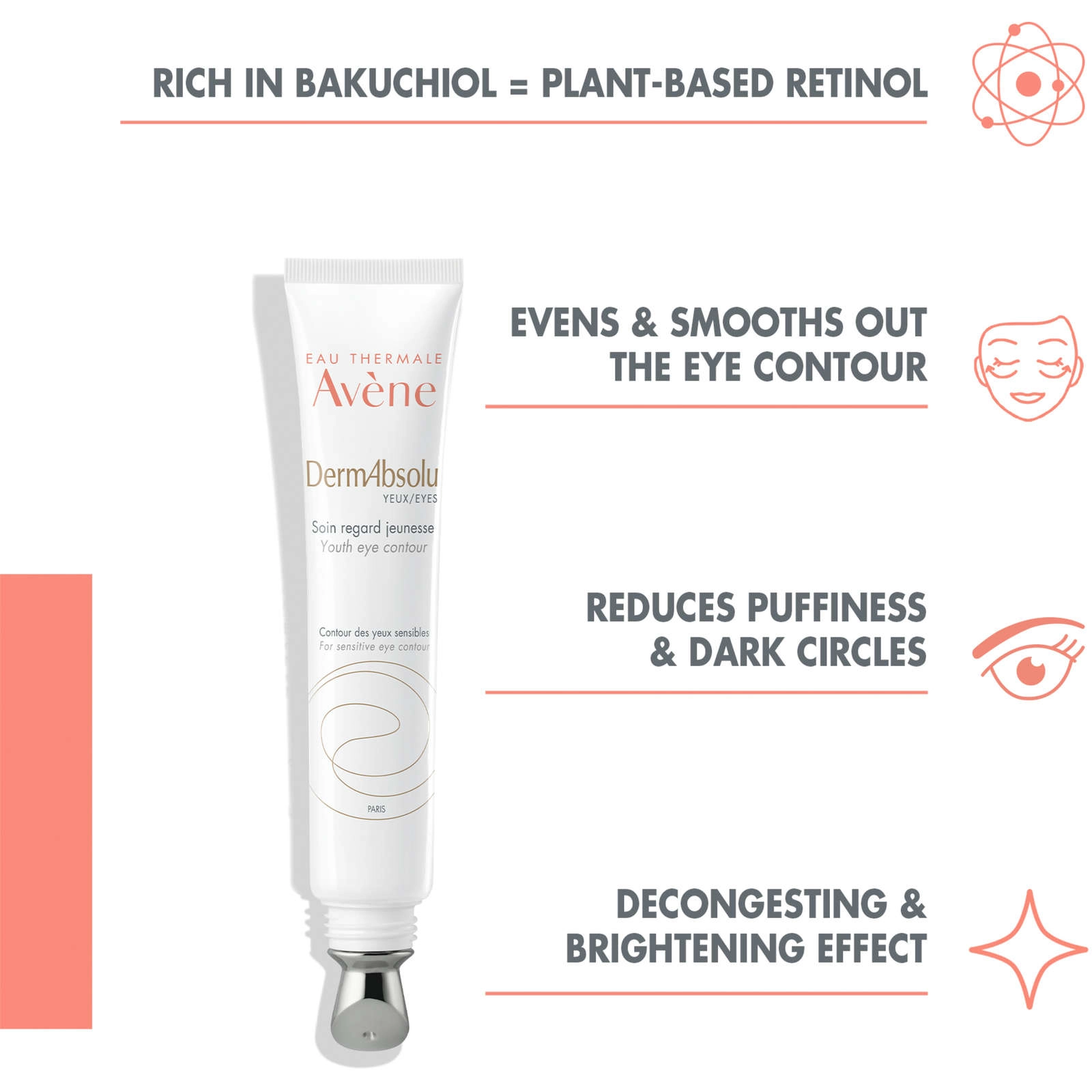 Avène DermAbsolu Eye Contour Cream - Reduces Puffiness & Dark Circles, Hydrates & Nourishes Skin - Image 2