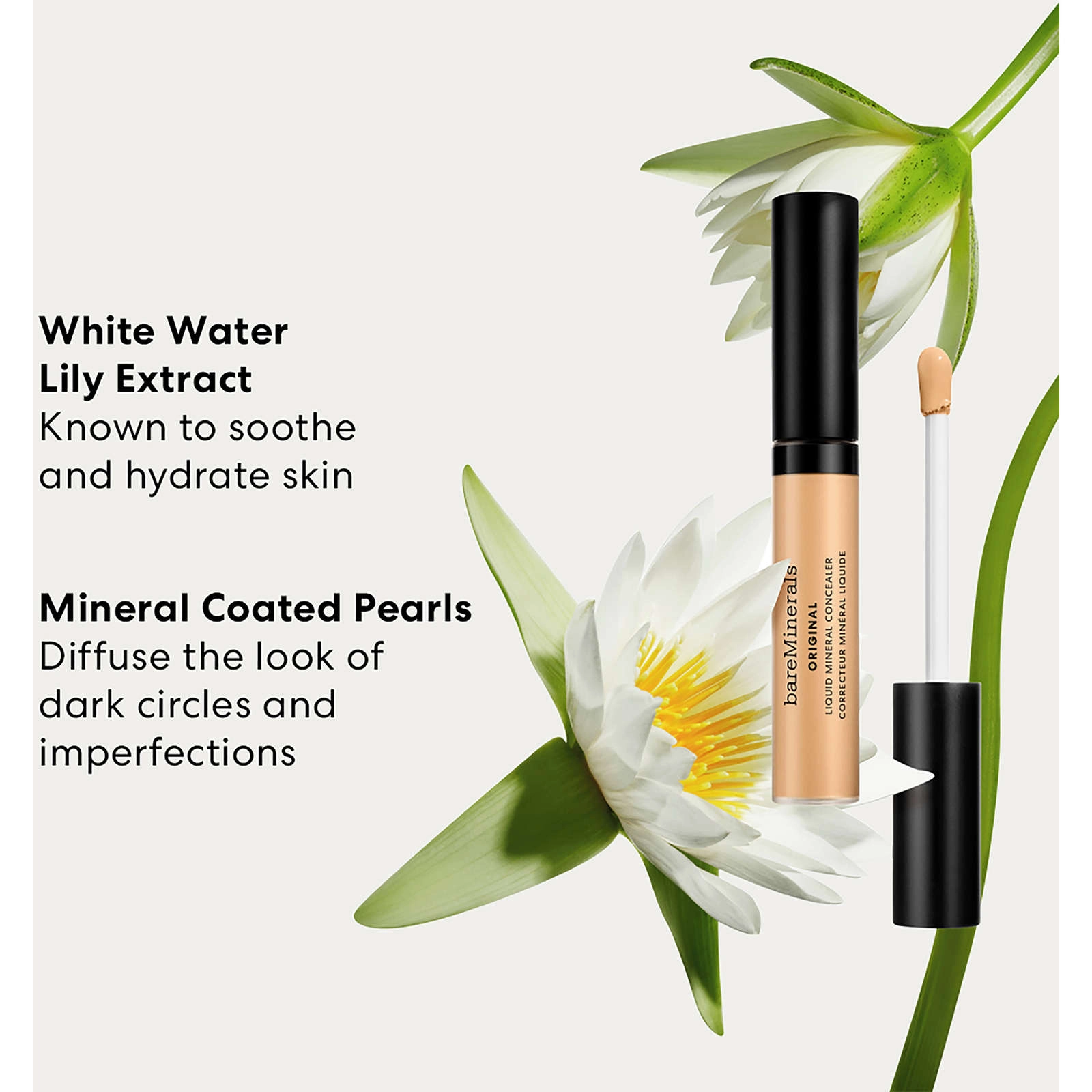 BareMinerals ORIGINAL Liquid Mineral Concealer Dark/Deep 5.5C - Clean, Lightweight, Medium Buildable Coverage - Image 3