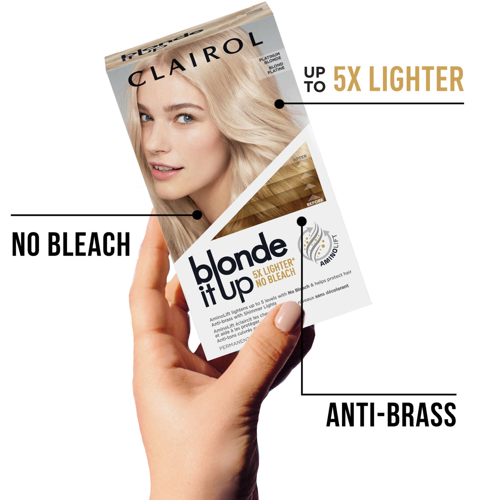 Blonde It Up Permanent Hair Dye - Platinum Blonde, 5x Lift with No Bleach for Soft, Glossy Finish - Image 4