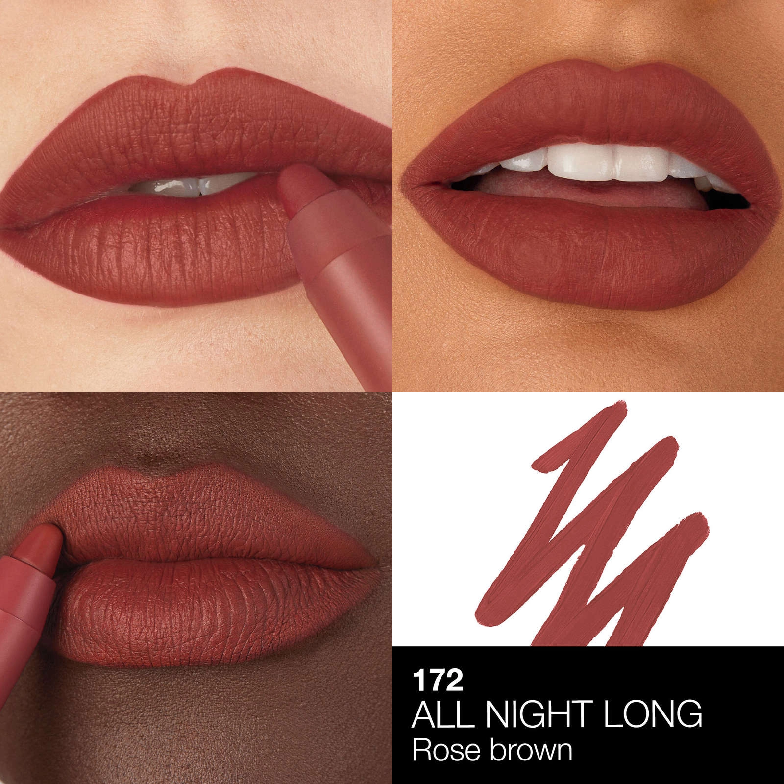Bold Matte Lip Pencil - Nars Powermatte in Bohemian Rhapsody, 12-Hour Wear, Vegan Formula - Image 3