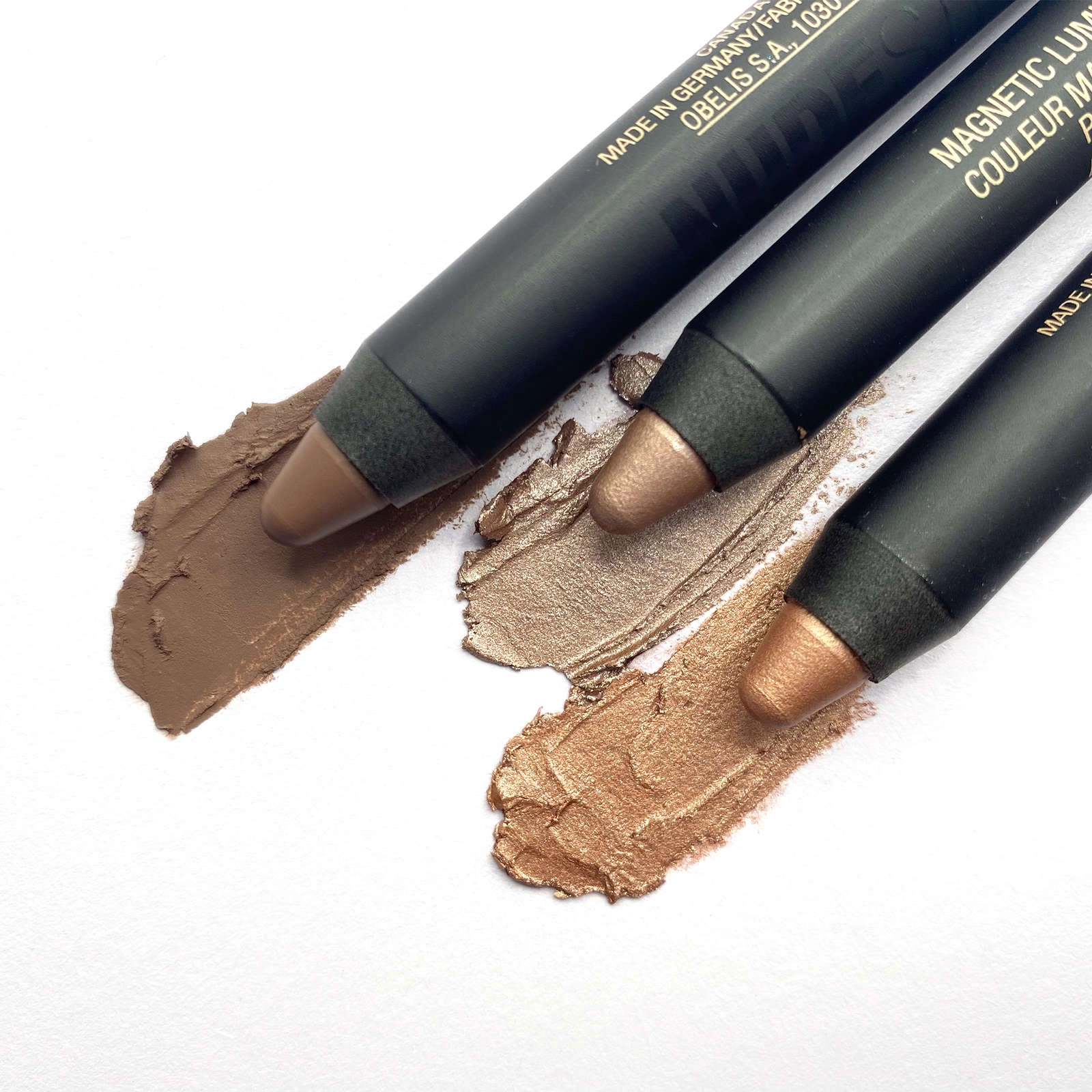 Bright Nude Eyes Mini Kit - Vegan, Long-Wearing Eye Pencils in Luminous Taupe, Metallic Rosegold & Matte Brown Greige - Image 3