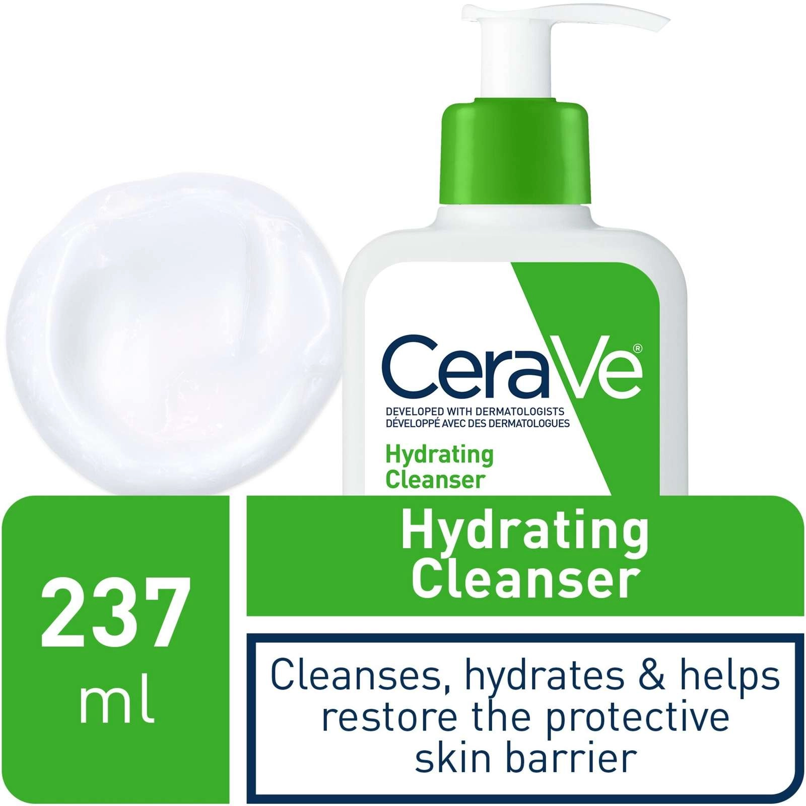 CeraVe Hydrating Cleanser for Normal to Dry Skin - Gentle Face Wash with Ceramides & Hyaluronic Acid - Image 2