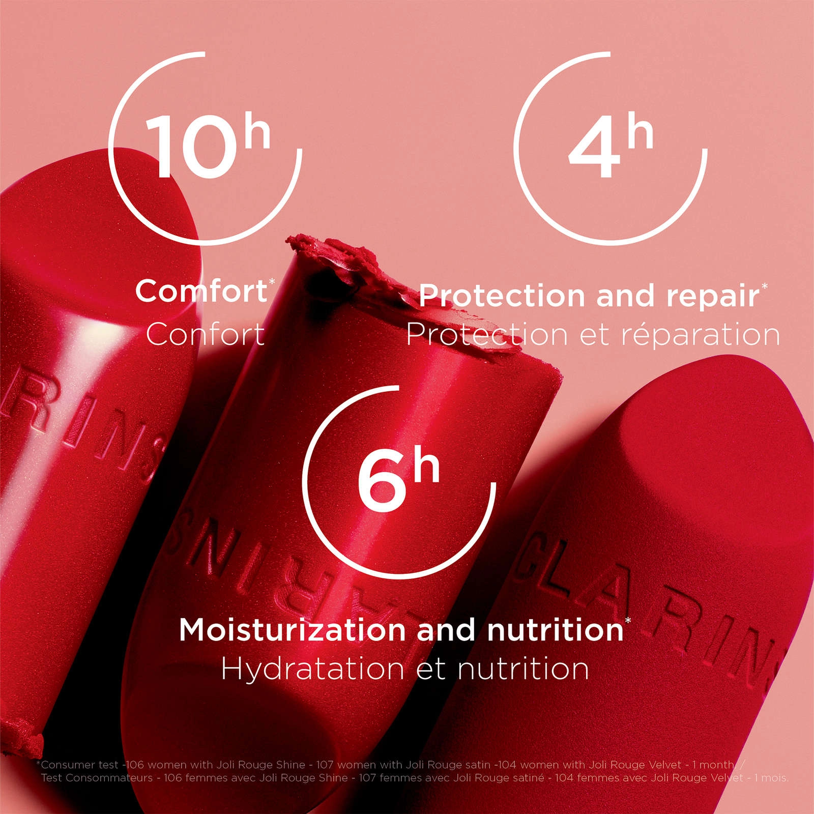 Clarins Joli Rouge Shine 723S Raspberry - Hydrating Lipstick with Shimmer Finish & Skin Care Formula - Image 4