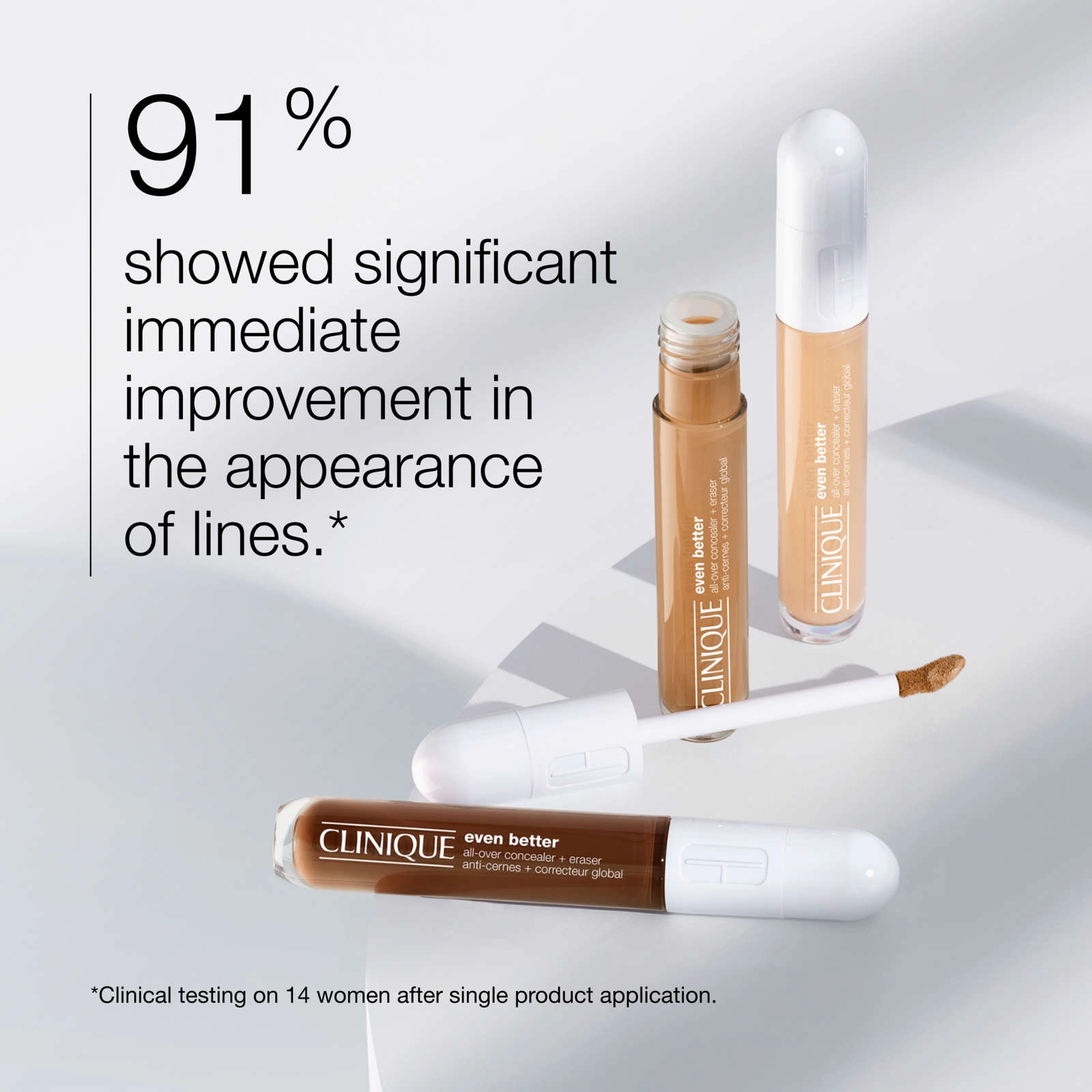Clinique Even Better All-Over Concealer + Eraser CN 90 Sand - Lightweight Full Coverage, 12-Hour Wear - Image 2