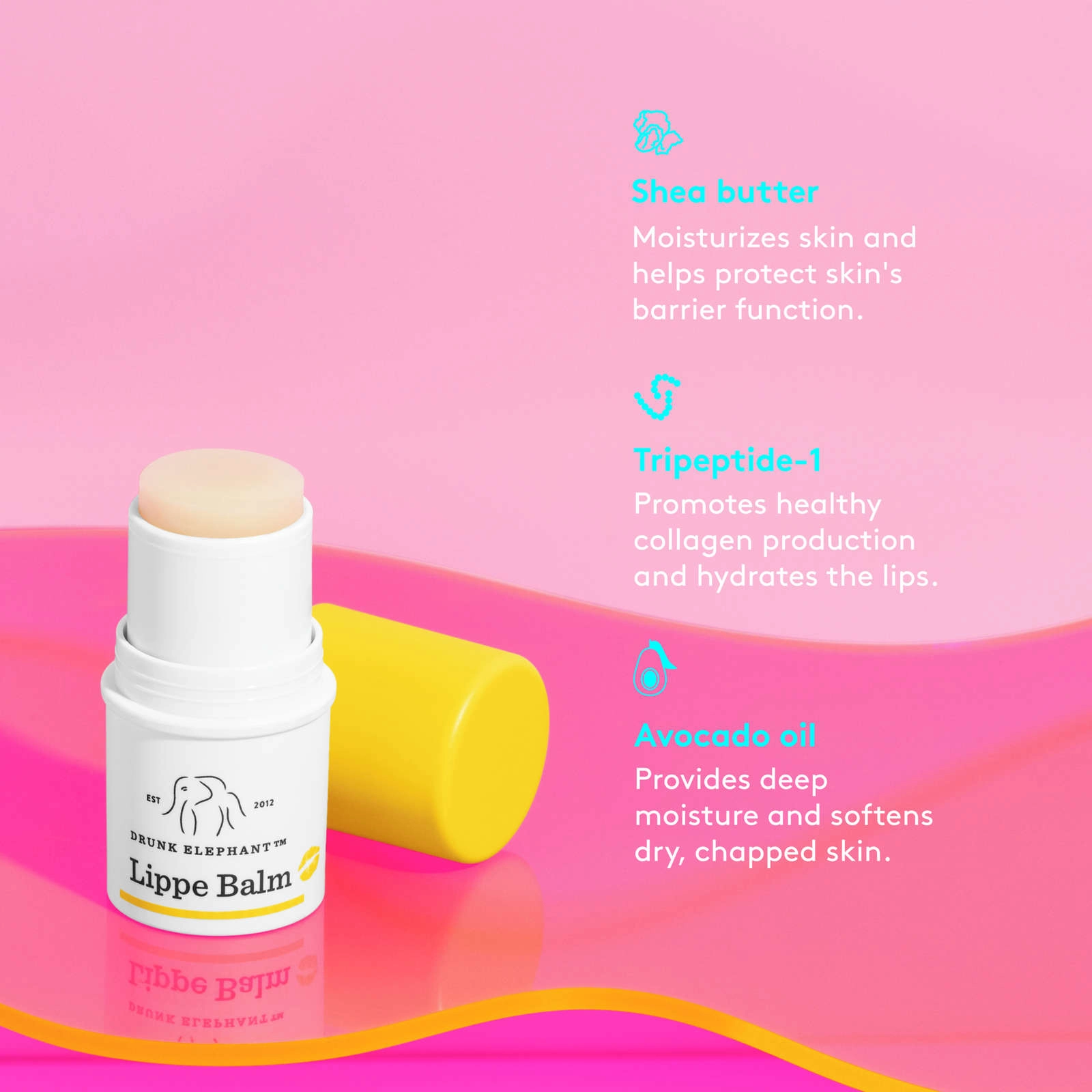 Drunk Elephant Lippe Balm - Nourishing Lip Care with Shea Butter, Avocado Oil, and Antioxidants - Image 3