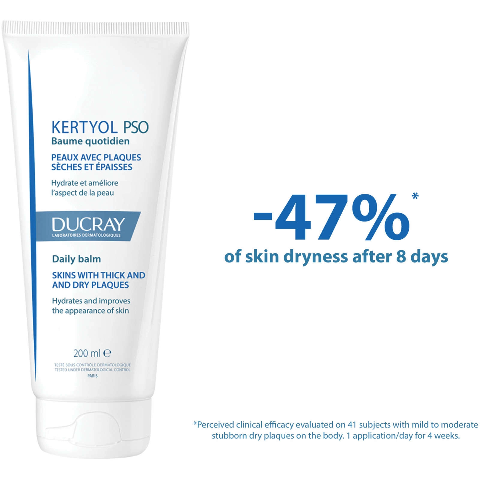 Ducray KERTYOL PSO Daily Hydrating Balm 200ml for Psoriatic Skin Relief and Moisture - Image 4
