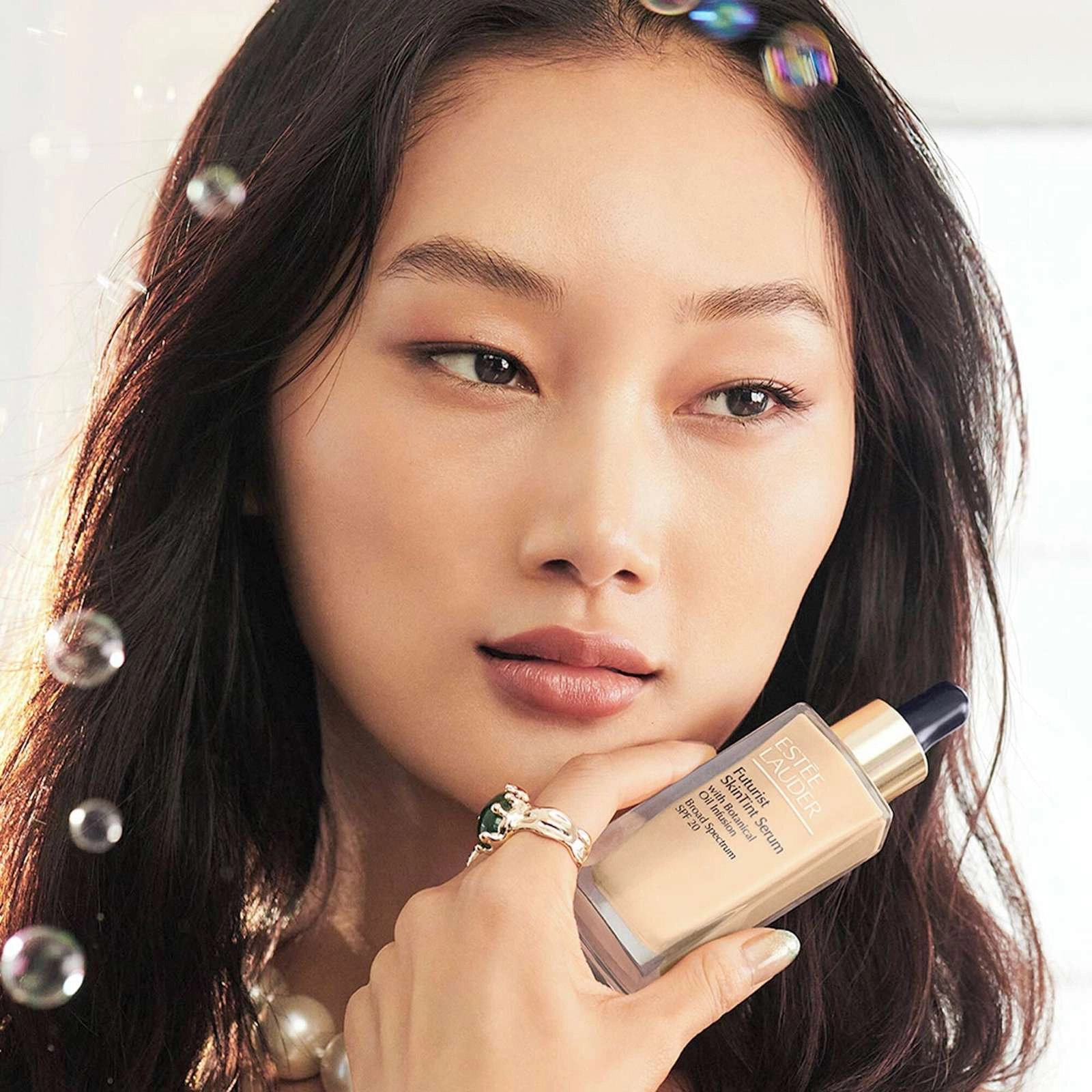 Estée Lauder Futurist Skin Tint Serum Foundation SPF 20 - 3W1 Tawny for Radiant, Moisturized Skin - Image 5