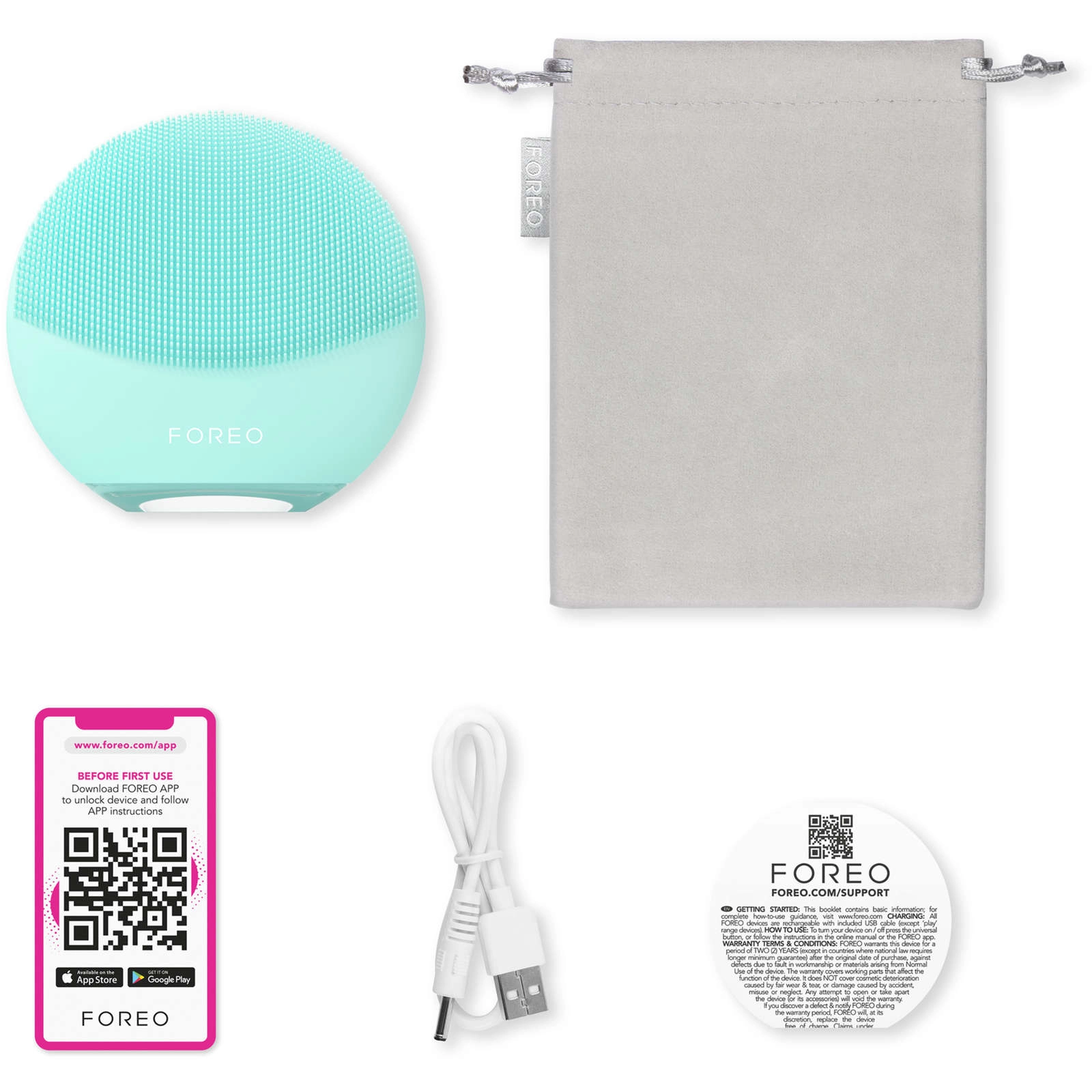 Foreo LUNA™ 4 mini Facial Cleansing Massager - Arctic Blue & Pearl Pink for Radiant Skin - Image 4