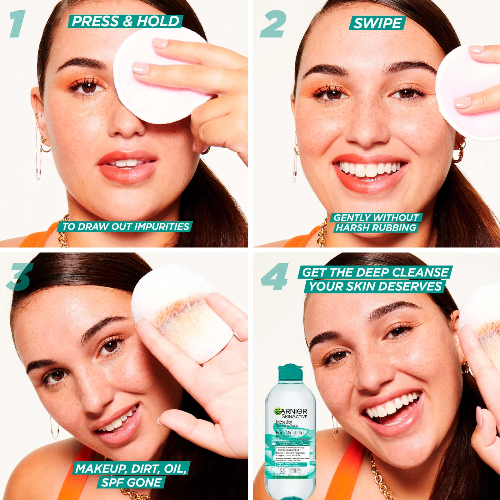 Garnier Micellar Cleansing Water with Hyaluronic Acid & Aloe, Hydrating Makeup Remover for Sensitive Skin - Image 6