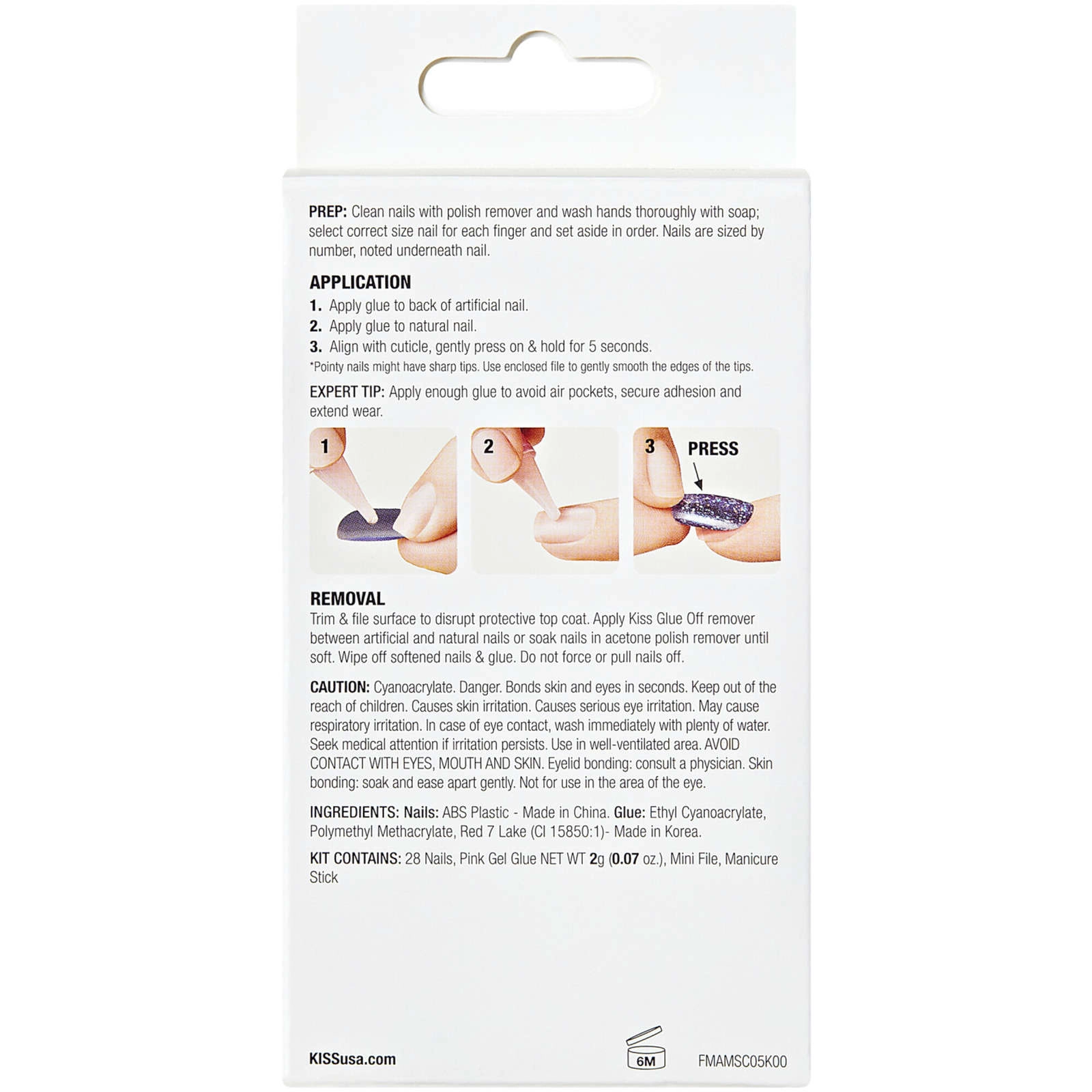 KISS Gel Fantasy Magnetic Nails - On-Trend Silver Tipped, Medium Length, Almond Shaped, Waterproof - Image 5