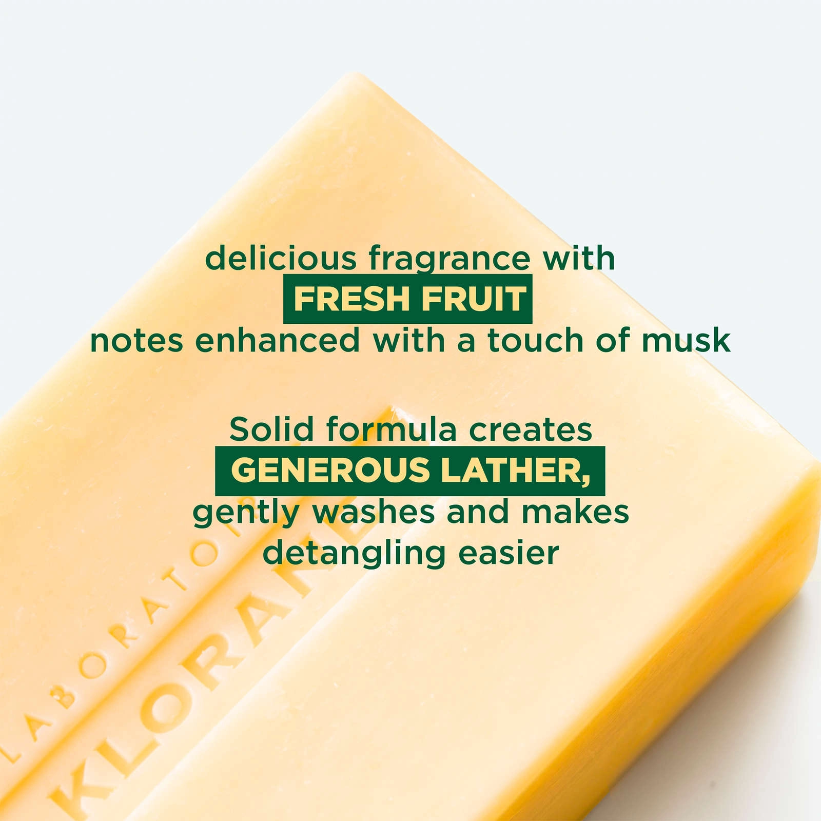 Klorane Mango Butter Shampoo Bar - Nourishing for Dry Hair, Eco-Friendly, 400ml Equivalent - Image 3