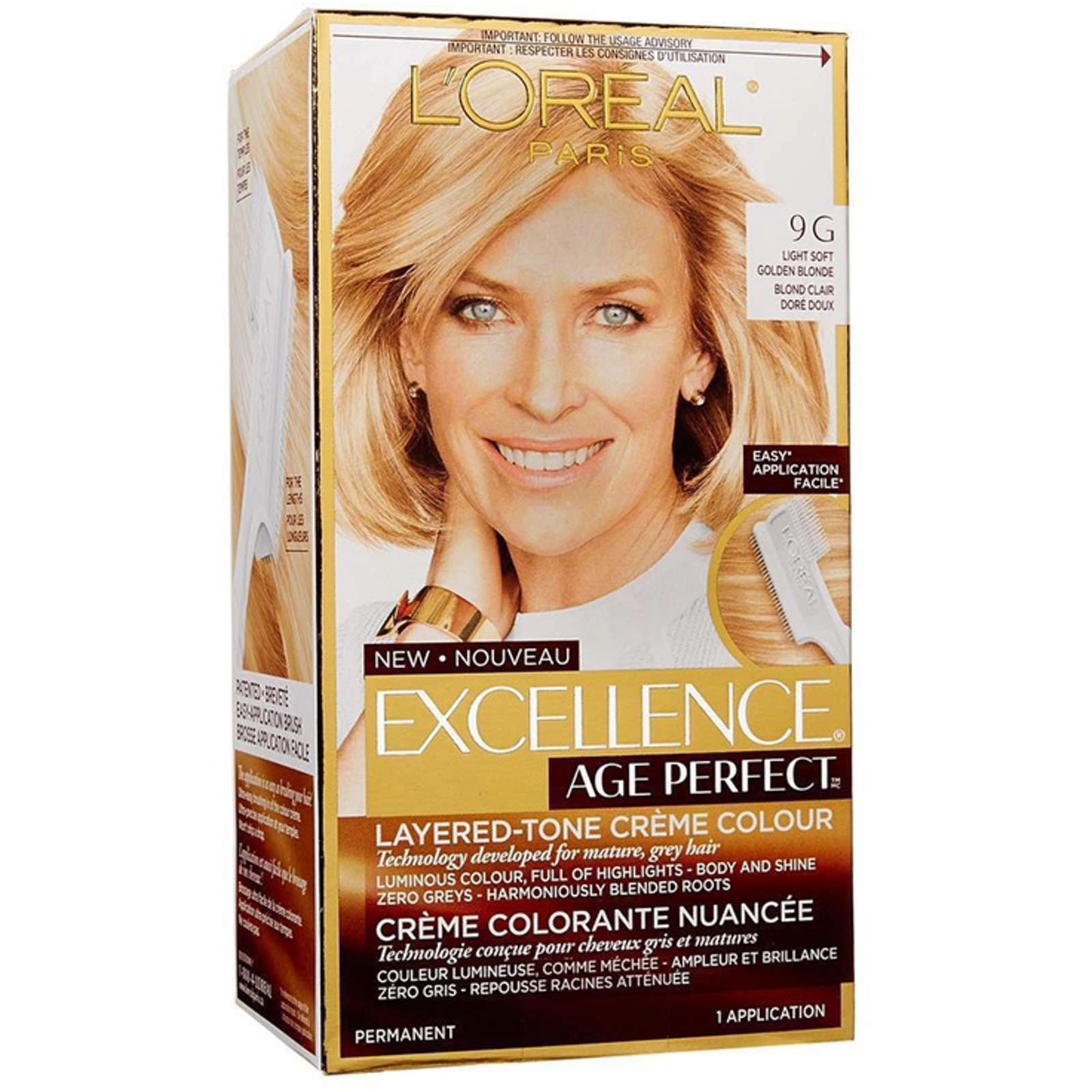 L’Oréal Paris Excellence Age Perfect 9N Light Natural Blonde Hair Color ...