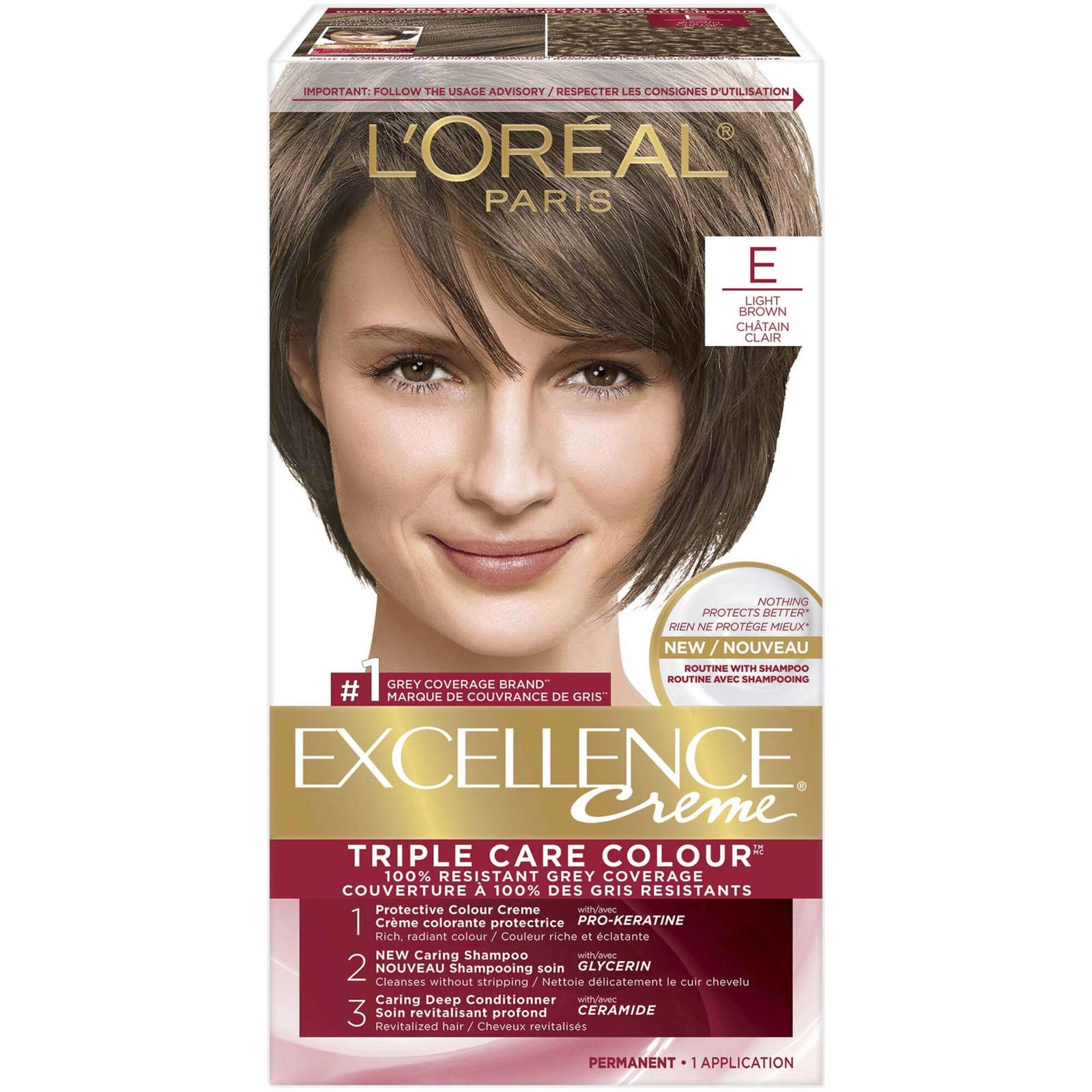 L'Oréal Paris Excellence Crème Permanent Hair Color - J Black for 100% Grey Coverage
