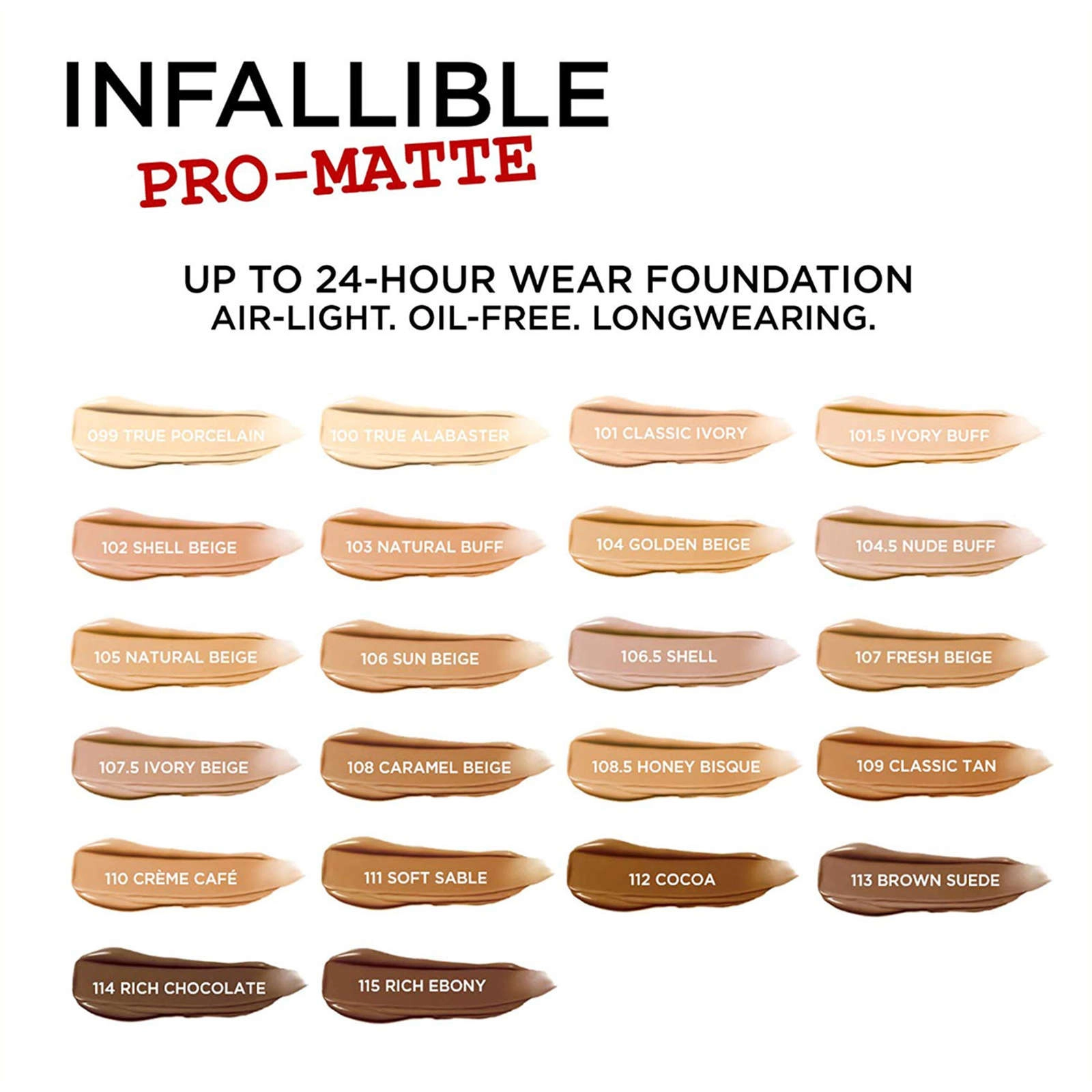 L'Oréal Paris Pro-Matte Foundation 112 Cocoa - Oil-Free, Lightweight, Longwear Makeup Up to 24hr - Image 4
