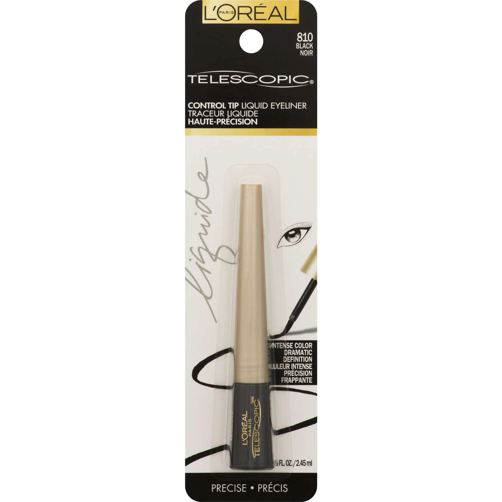 L'Oréal Paris Telescopic Precision Liquid Eyeliner Waterproof Black for Intense Eye Definition - Image 2