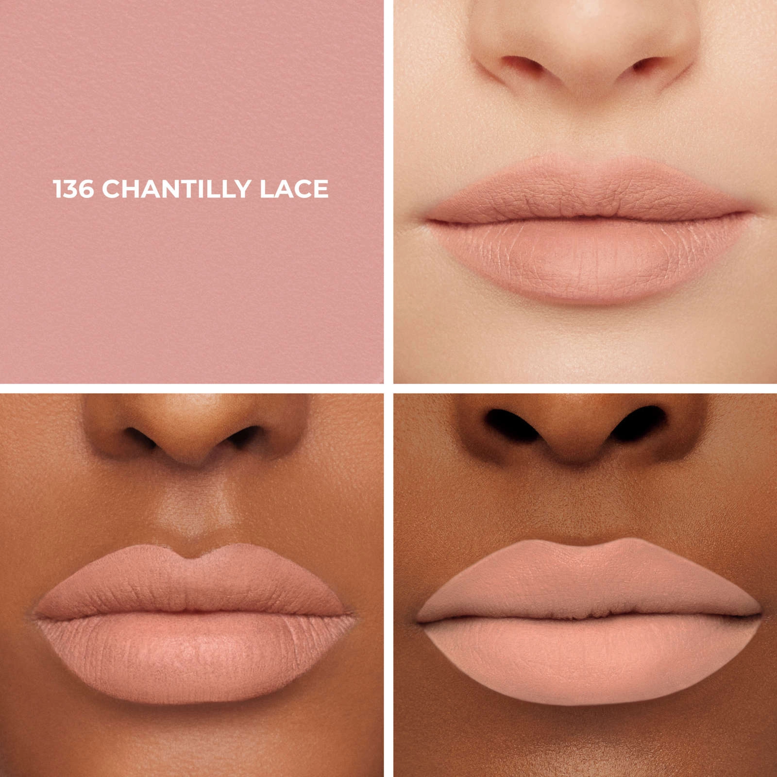 Laura Mercier Caviar Smoothing Matte Lipstick 136 Chantilly Lace - 16HR Hydration, Transfer-Proof - Image 3