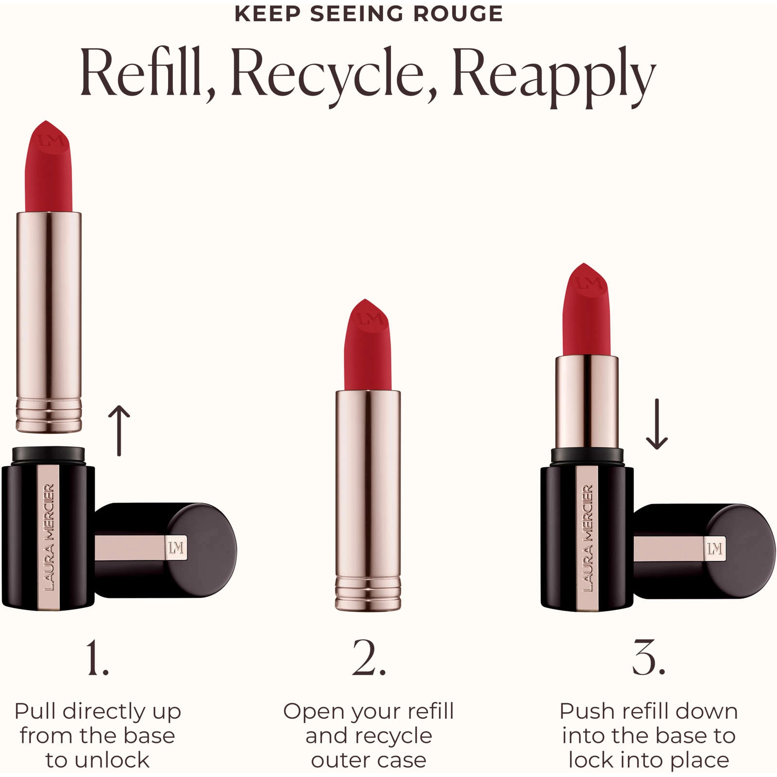 Laura Mercier Caviar Smoothing Matte Lipstick 136 Chantilly Lace - 16HR Hydration, Transfer-Proof - Image 7