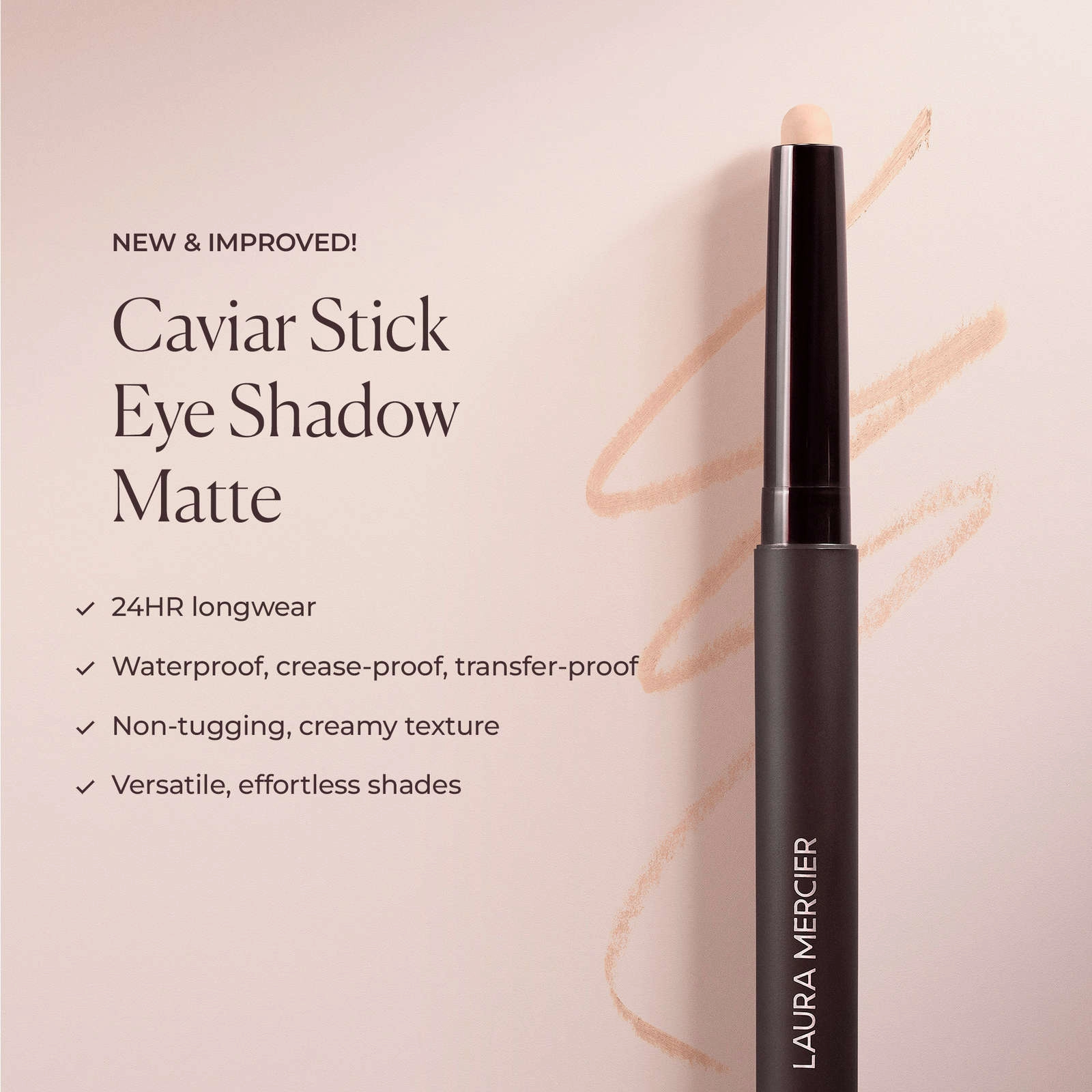 Laura Mercier Caviar Stick Eye Shadow in Vanilla Kiss - 24HR Waterproof, Crease-Proof, Transfer-Proof - Image 7