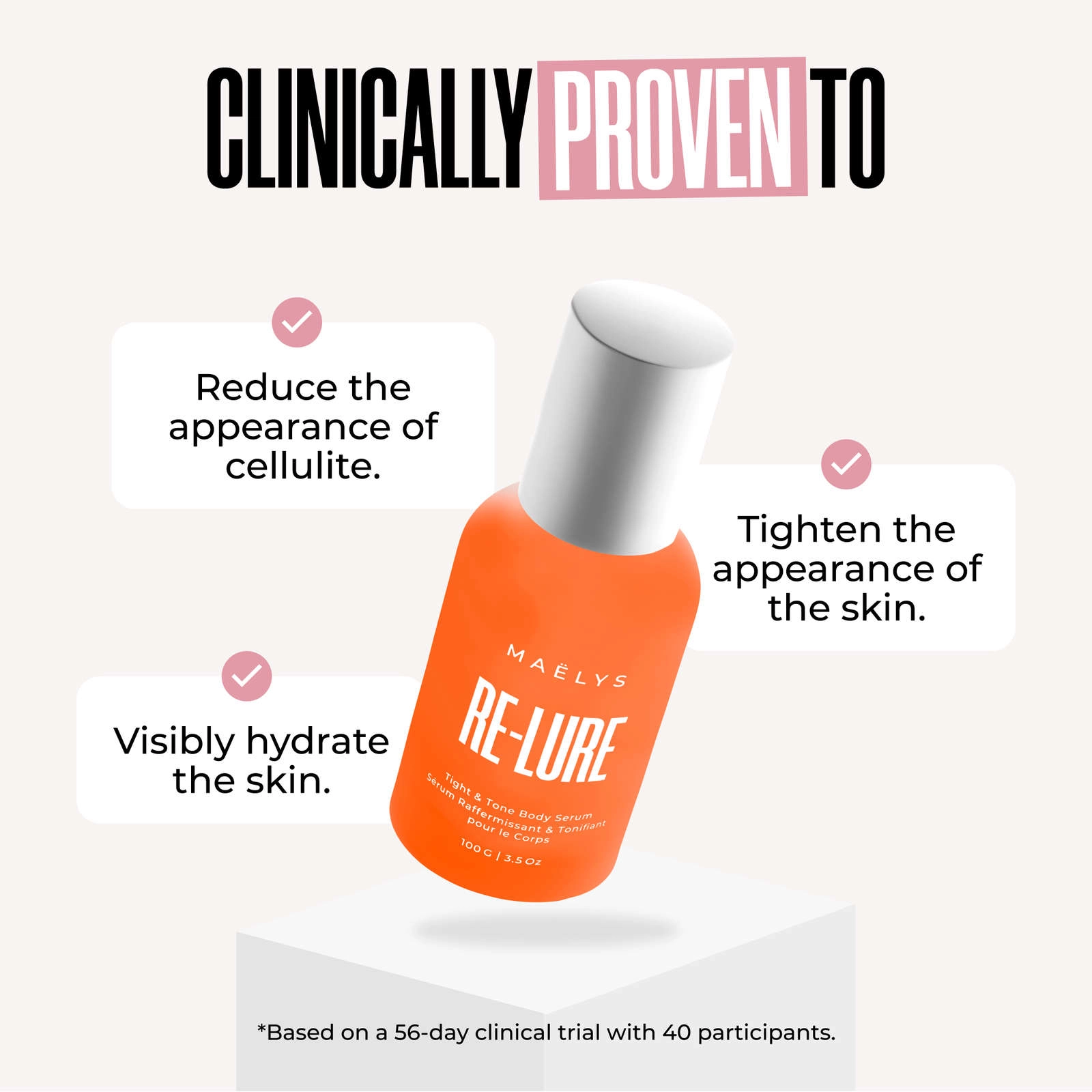MAËLYS RE-LURE Tight & Tone Body Serum for Cellulite & Stretch Marks, 200ml, Lightweight Formula - Image 7