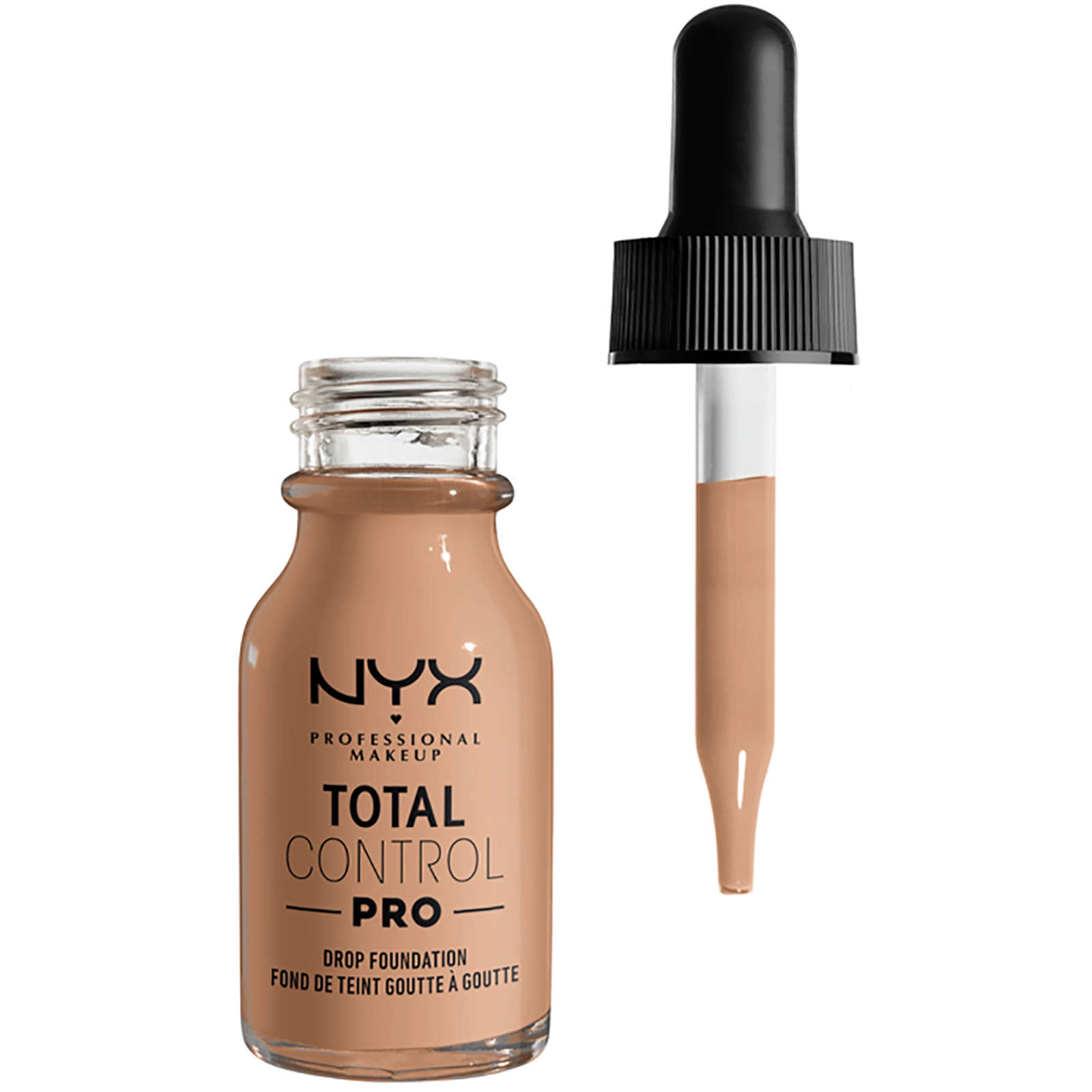 NYX Professional Makeup Total Control Pro Drop Foundation Caramel - Buildable, Vegan, Demi-Matte Finish - Image 2