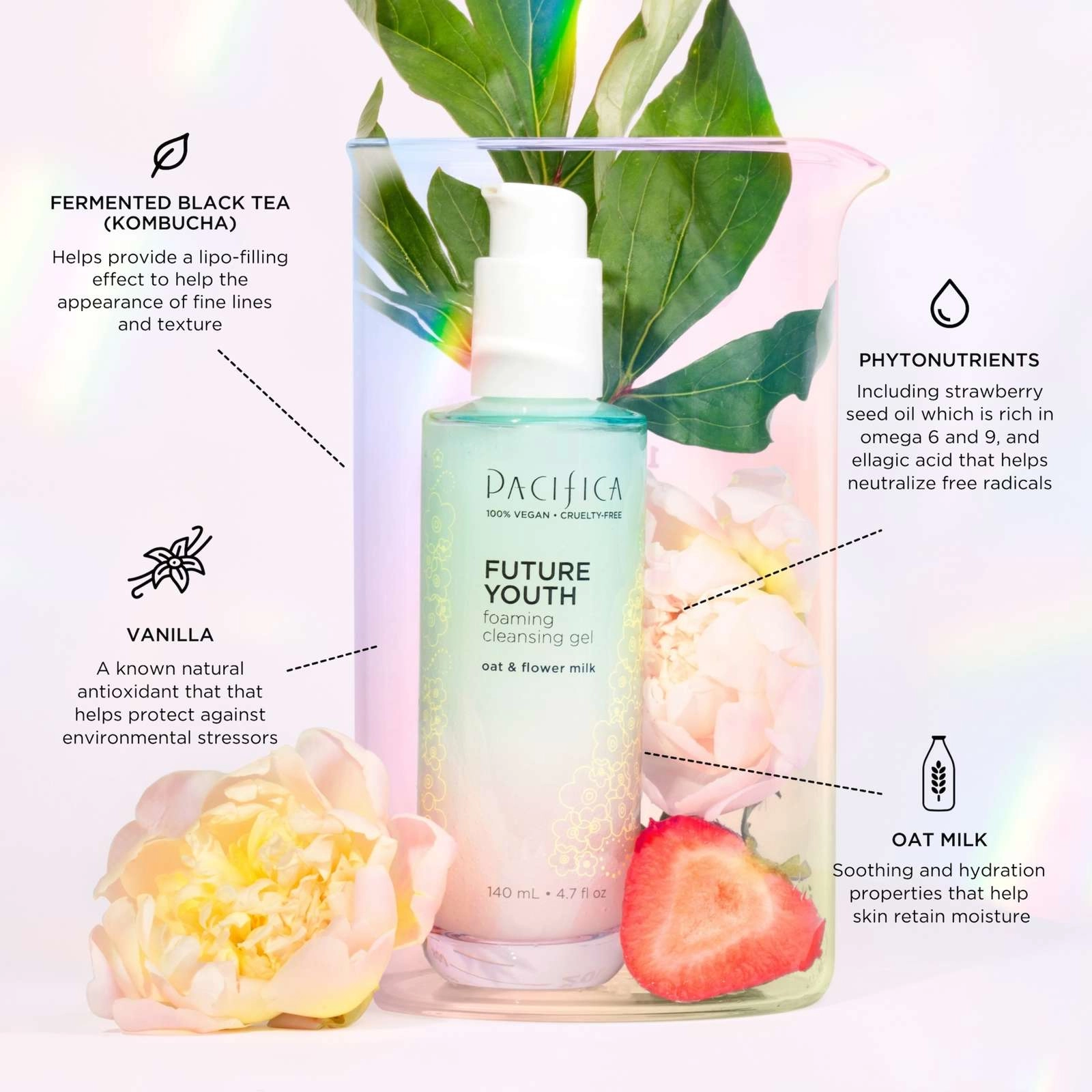 Pacifica Beauty Future Youth Foaming Cleansing Gel - Gentle, Hydrating, Vegan, 100% Cruelty-Free - Image 2