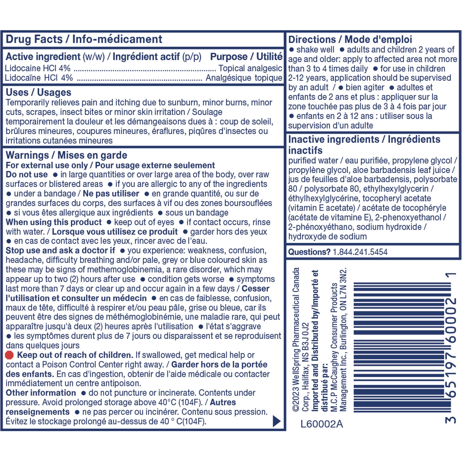 Pain Relief Spray with Aloe – Solarcaine First Aid Lidocaine Spray 0.5% for Burns, Cuts & Sunburn - Image 2