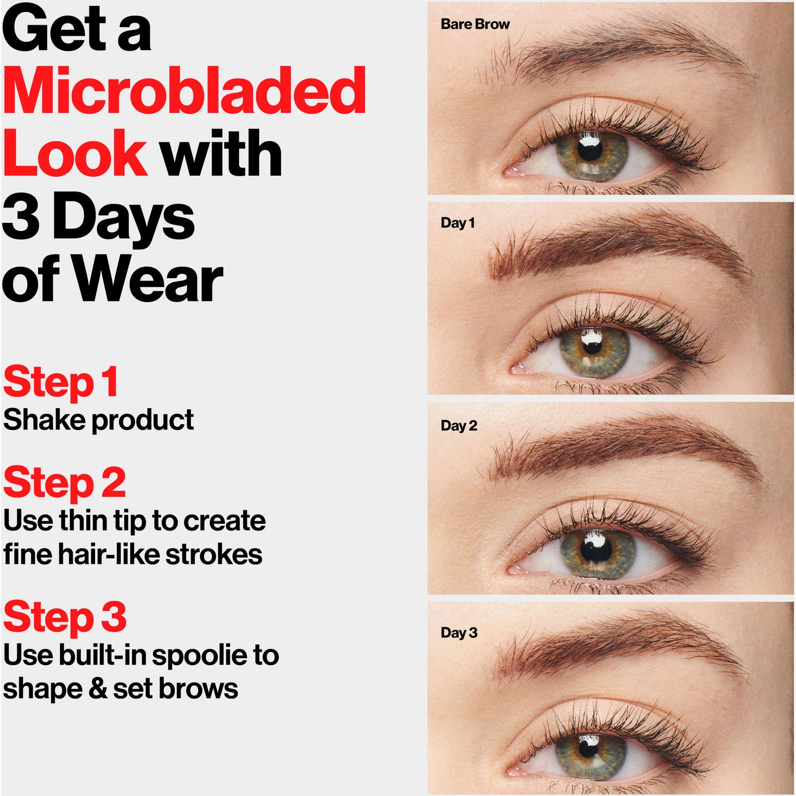 Revlon ColorStay Semi-Permanent Brow Ink, Dark Brown - Salon-Quality Brow Looks Last 3 Days - Image 4