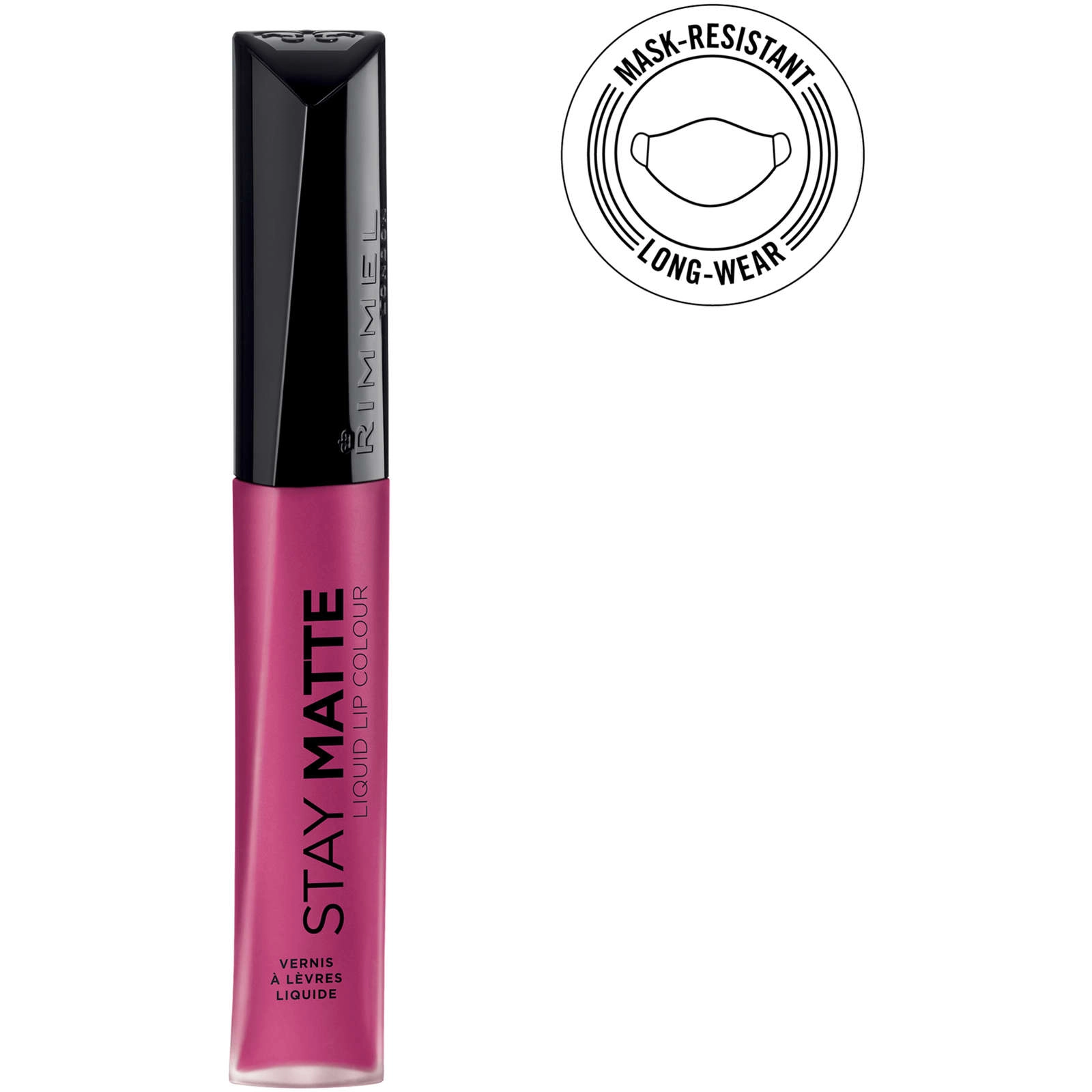 Rimmel London Stay Matte Liquid Lip Color - Midnight 800, Kiss-Proof, Waterproof, Bold Matte Finish - Image 2