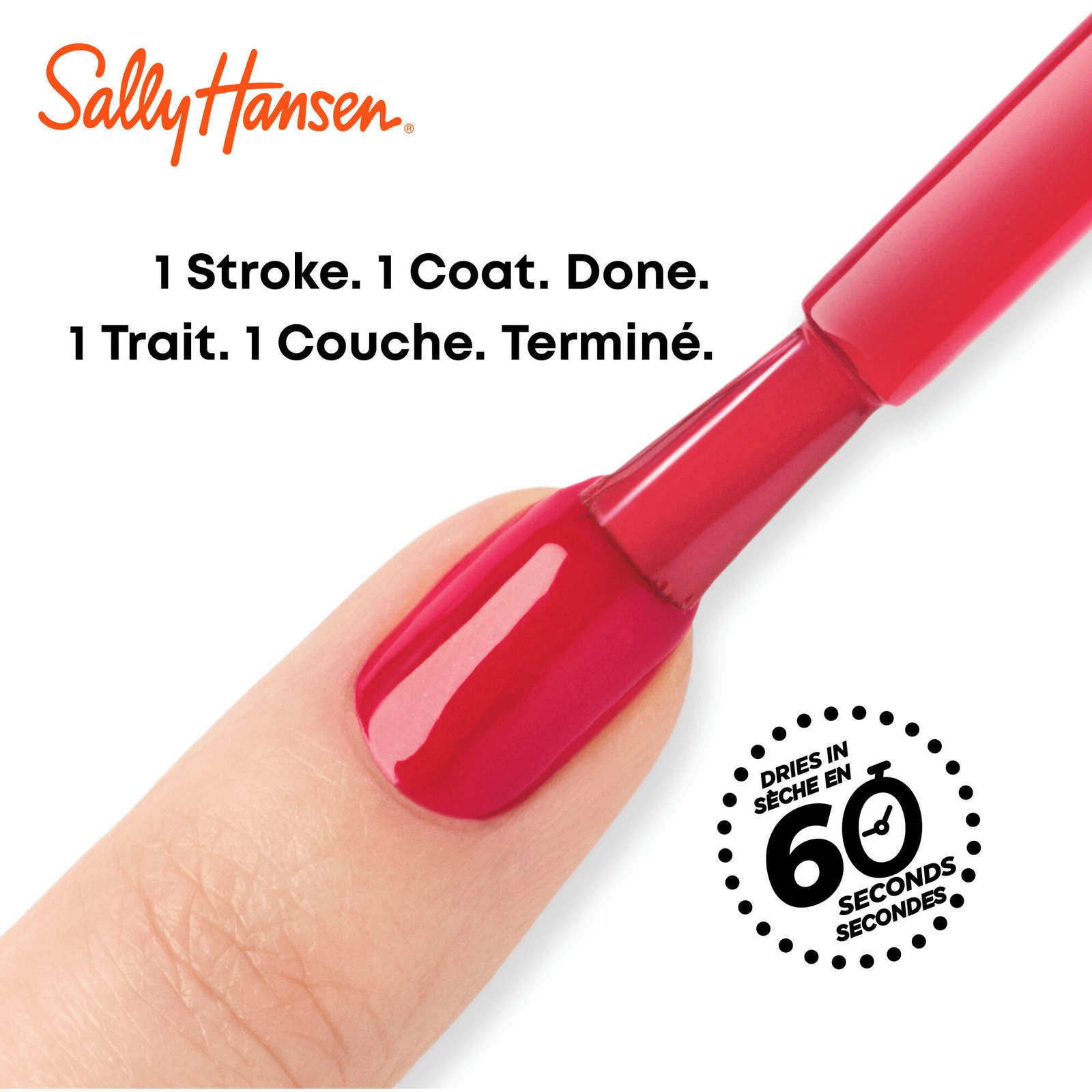 Sally Hansen Insta-Dri Nail Polish, A Thing Called Love - 3-in-1 Formula, Dries in 60 Seconds - Image 4