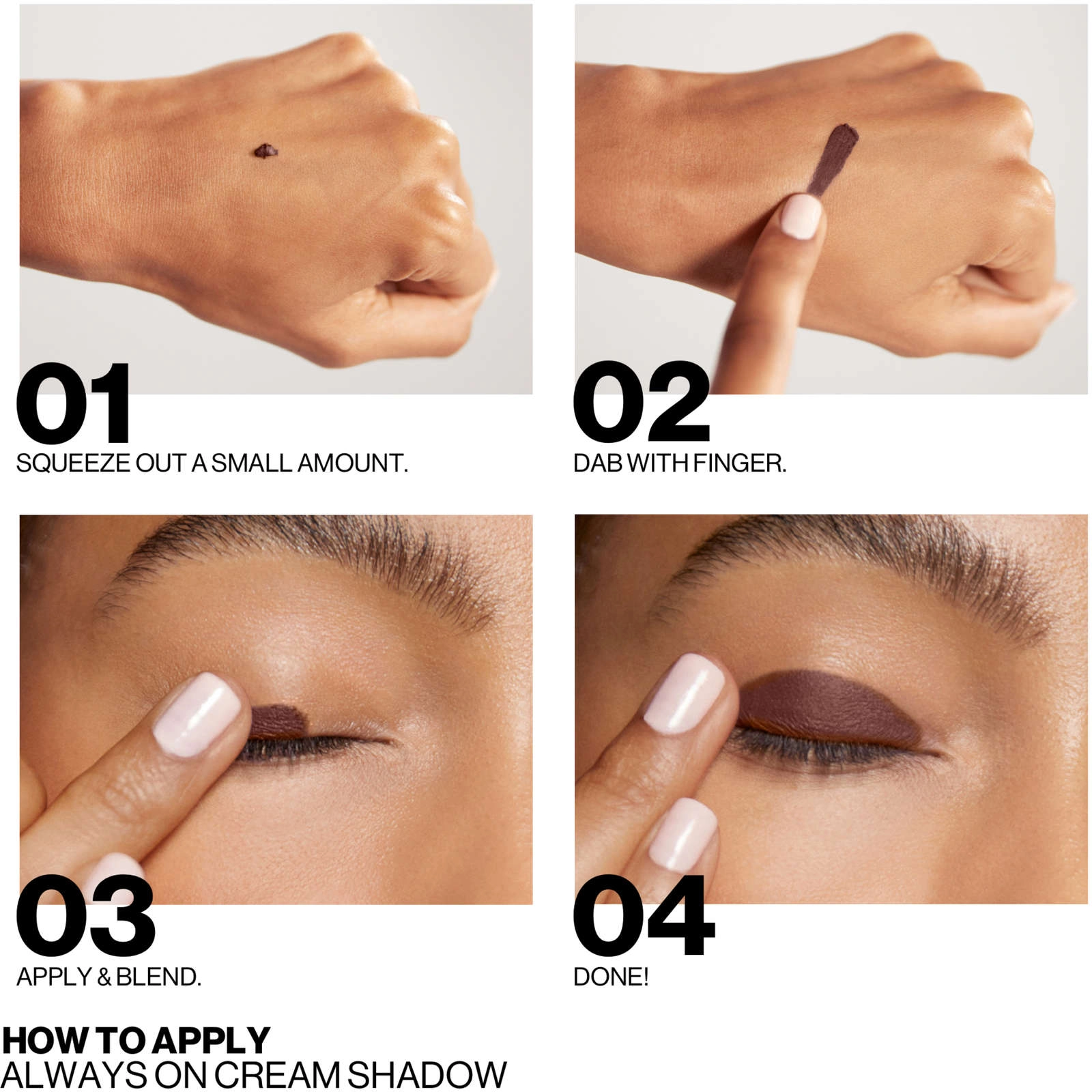 Smashbox Always On Shimmer Cream Shadow - Multi Metal Charcoal, 24-Hour Wear, Vegan & Cruelty-Free - Image 3