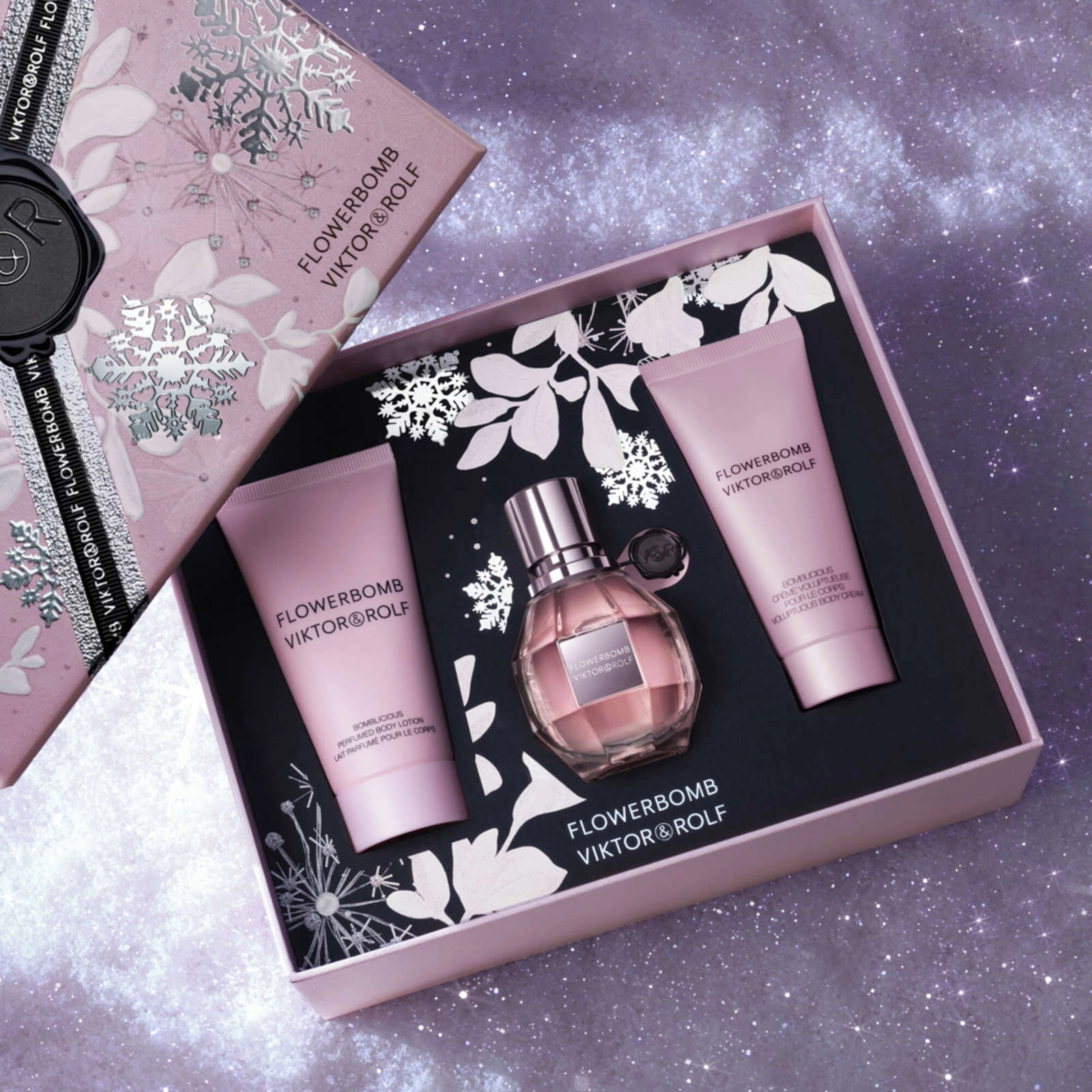 Viktor & Rolf Flowerbomb Eau de Parfum Gift Set - 30mL Spray, 50mL Lotion & 40mL Cream, Floral Aroma - Image 3