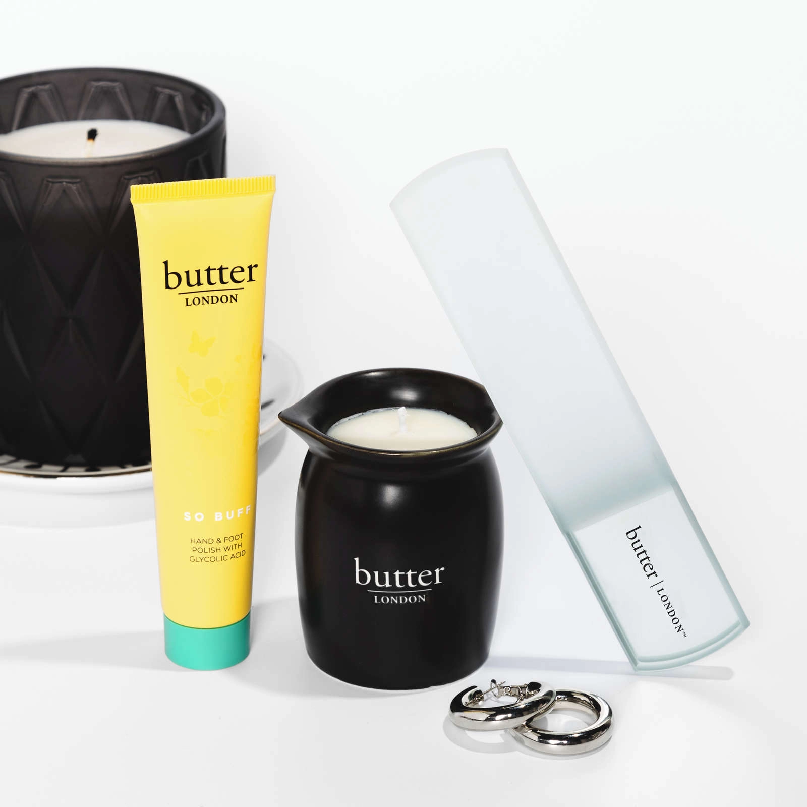 Winter Sole Care Kit - 3-Piece Hand, Foot & Nail Treatment Set with Exfoliating Scrub & Candle - Image 3