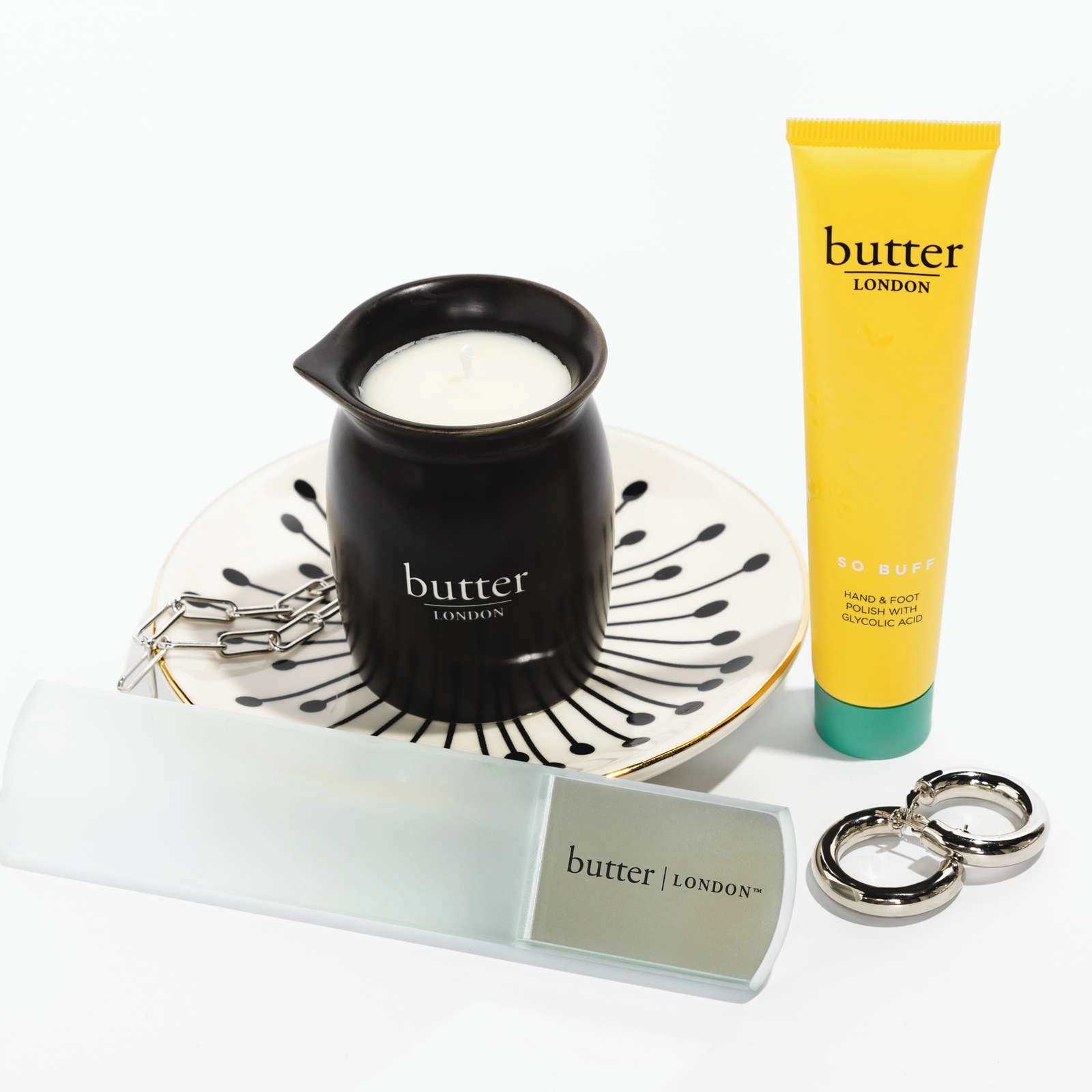 Winter Sole Care Kit - 3-Piece Hand, Foot & Nail Treatment Set with Exfoliating Scrub & Candle - Image 4