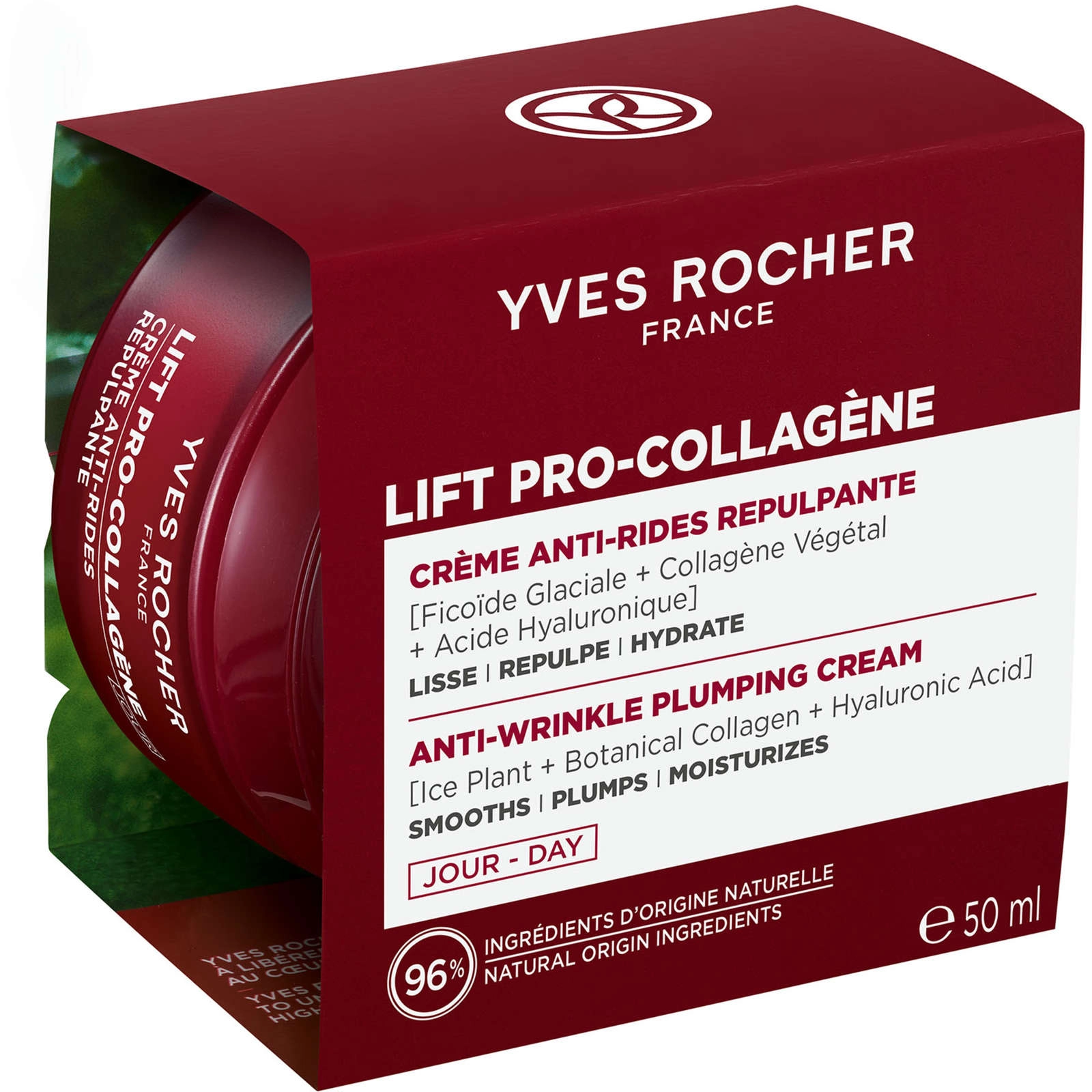 Yves Rocher Anti-Wrinkle Plumping Day Cream for All Skin Types - Smooths, Hydrates, and Firms Skin - Image 4