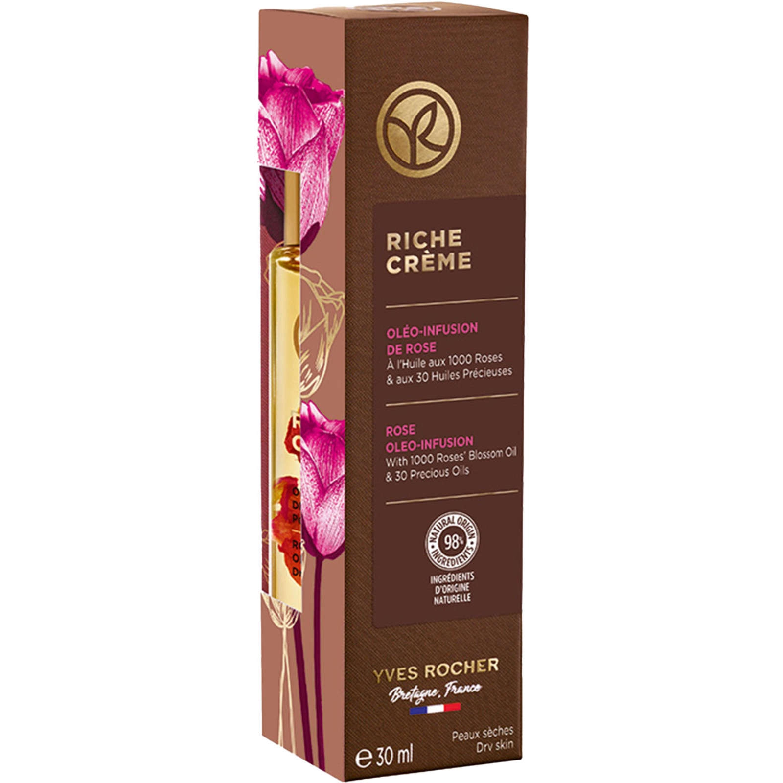 Yves Rocher Rose Oleo Infusion for Dry Skin - Silky Oil Texture, Nourishing, Reduces Wrinkles - Image 2