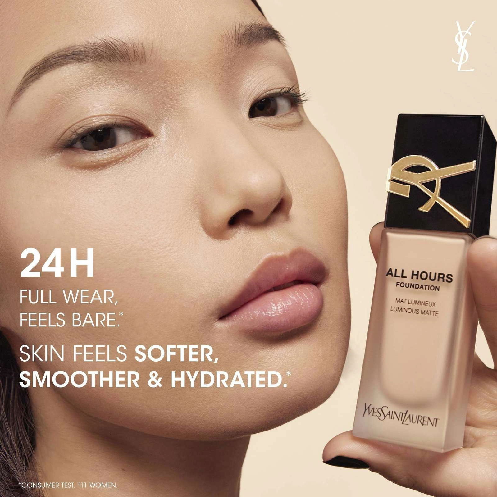 Yves Saint Laurent All Hours Foundation MC5 - 24h Full Coverage, Luminous Matte Finish, 40 Shades - Image 5